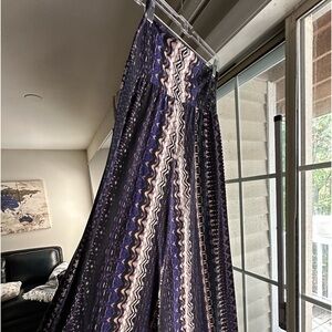 Long Aztec Print Skirt